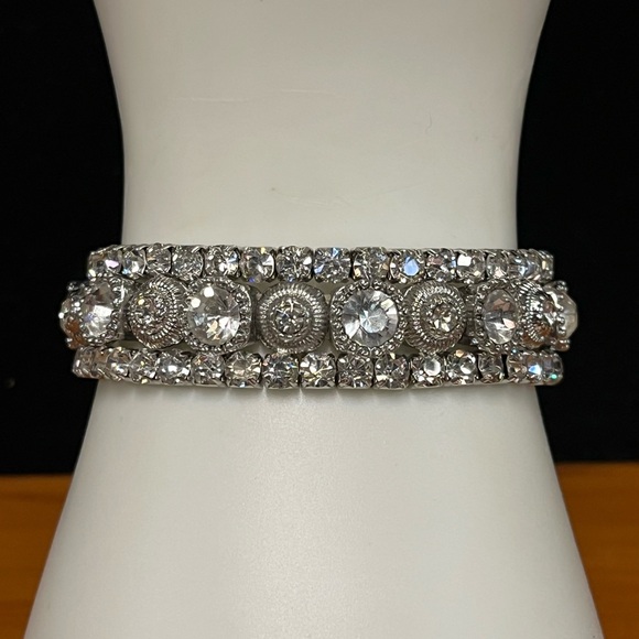 3 Stretch Rhinestone Bracelets - Picture 1 of 8